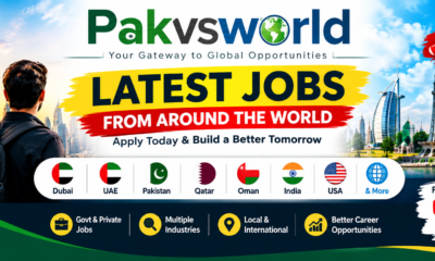 Pakvsworld latest jobs banner featuring Dubai Jobs, UAE Jobs, Pakistan Jobs and international job opportunities