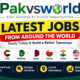Pakvsworld latest jobs banner featuring Dubai Jobs, UAE Jobs, Pakistan Jobs and international job opportunities